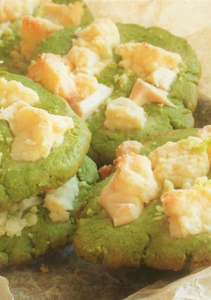 〖 抹茶ホワイトチョコクランブルクッキー-レシピのメイン写真