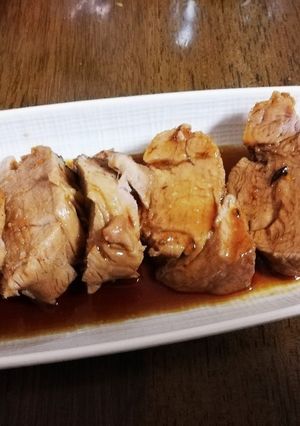 豚もも赤身肉のヘルシー茹でこぼし煮豚-レシピのメイン写真