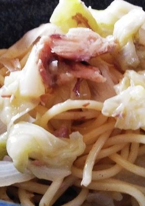 ぶっこみ☆サバ缶キャベツ塩レモンパスタ♪-レシピのメイン写真