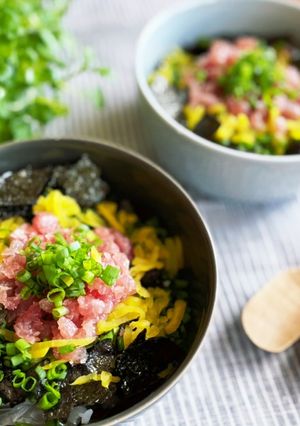 回転寿司店の味♡まぐたく丼-レシピのメイン写真