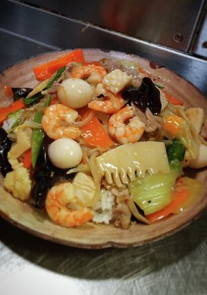 海老とイカの中華丼w❨(@≧↺≦@)❩ノ-レシピのメイン写真
