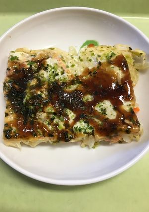 【保育園給食】そうめんのお好み焼き-レシピのメイン写真