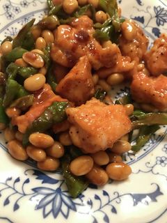 激うま♪鶏胸肉ピーマン大豆のオイマヨ炒め-レシピのメイン写真