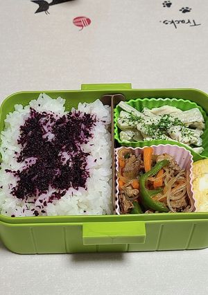 ごぼうサラダとプルコギのお弁当です-レシピのメイン写真