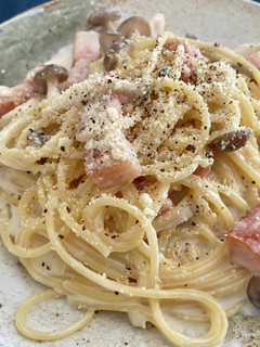 ベーコンとしめじのクリームパスタ-レシピのメイン写真