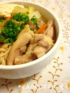 鶏肉&野菜&豆腐のみそ煮込み-レシピのメイン写真