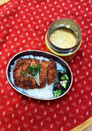 カツ丼弁当〜娘と息子-レシピのメイン写真