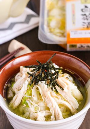 レンジで簡単♪ささみと白菜漬け茶漬け-レシピのメイン写真