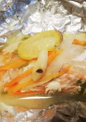 サーモンの蒸し焼き-レシピのメイン写真
