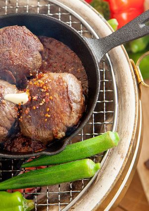 肉巻きひぃ～ひぃ～焼きおにぎり-レシピのメイン写真