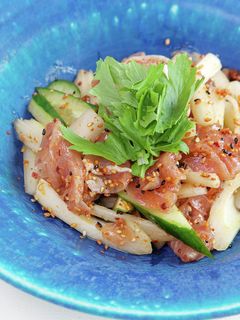 セロリと生ハムの簡単ピリ辛胡麻和え-レシピのメイン写真