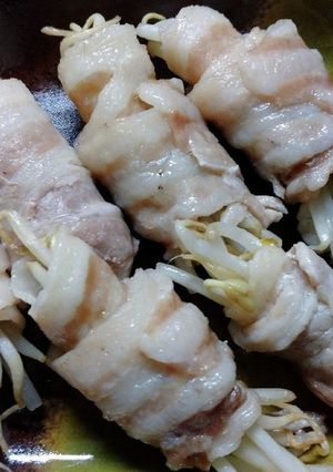 レンジで☆豚肉のもやし巻き☆-レシピのメイン写真