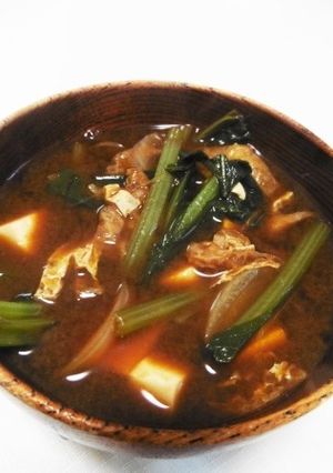 小松菜と豆腐の味噌汁-レシピのメイン写真