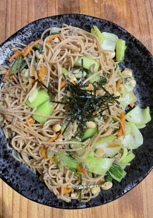 パパのチンゲン菜の全粒粉パスタ-レシピのメイン写真