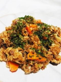 レンコンと牛肉の炊き込み味噌おこわ-レシピのメイン写真