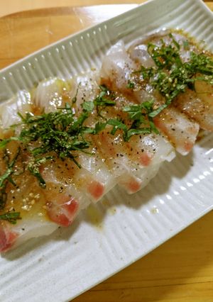 鯛のカルパッチョ-レシピのメイン写真