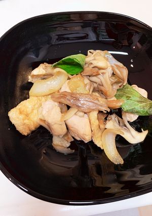 マイタケと鶏むね肉のシソバター炒め-レシピのメイン写真