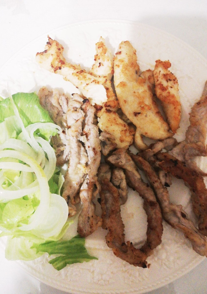 ささみと豚ロース薄切り肉の揚げ焼き-レシピのメイン写真