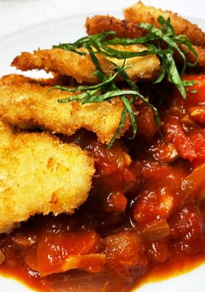 鶏むねカツレツのトマトラタトゥーユ添え-レシピのメイン写真