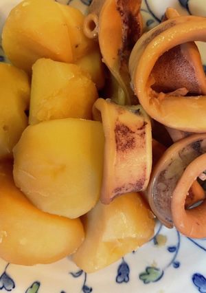 煮崩れない#ジャガイモと冷凍#イカの煮物-レシピのメイン写真