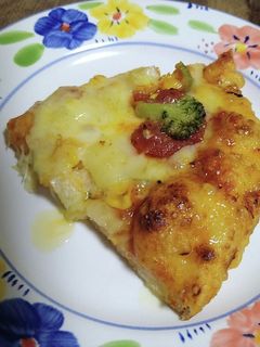 ピザにオリーブオイル-レシピのメイン写真