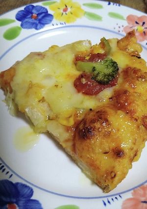 ピザにオリーブオイル-レシピのメイン写真
