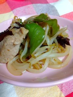 豚肉ともやし、ピーマンのカレー炒め-レシピのメイン写真