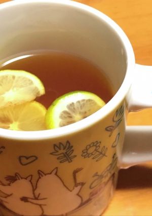 おやすみ前のルイボスティー♡スダチ入り-レシピのメイン写真