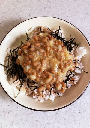 玉ねぎ入りチーズ納豆ごはん♡-レシピのメイン写真