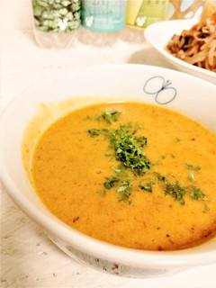 おでんつゆで簡単!!豆乳南瓜スープ-レシピのメイン写真