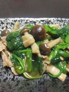 ほうれん草ときのこの中華炒め-レシピのメイン写真
