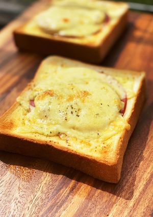 サラダチキンを使って☆マスタードトースト-レシピのメイン写真