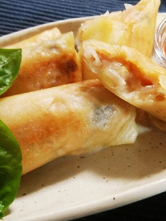 鮭缶×冷蔵庫にある食材で春巻き♡-レシピのメイン写真