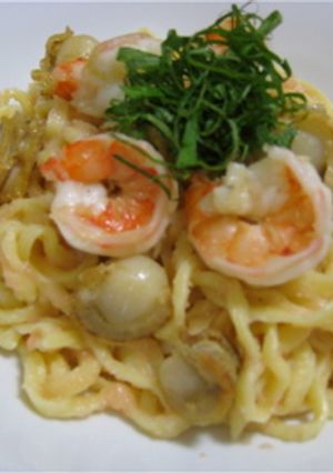 ＊たらこソースのシーフードパスタ＊-レシピのメイン写真