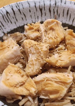 優しいお味★サラダチキンとキノコの甘辛炊-レシピのメイン写真