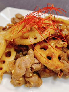 れんこんと牛肉の宗田だし甘辛炒め-レシピのメイン写真