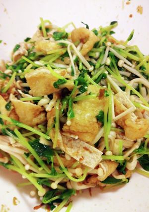 豆苗とえのきのおかかポン酢蒸し-レシピのメイン写真