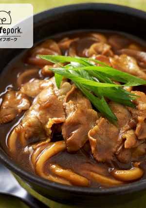 豚バラ肉でパパッと時短☆カレー肉うどん-レシピのメイン写真