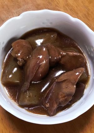 レバーとこんにゃくの生姜煮-レシピのメイン写真