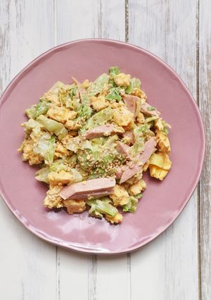 魚肉ソーセージとキャベツの胡麻マヨサラダ-レシピのメイン写真