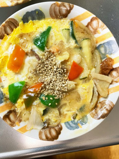 根菜チクワ台湾風豆乳スープ味オムレツ風-レシピのメイン写真