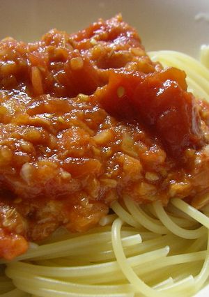 うちのツナトマトソースパスタ-レシピのメイン写真