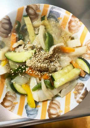 バター無和風パスタ味豚こま大根青椒肉絲風-レシピのメイン写真