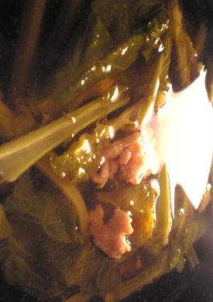 簡単：低カロリー：鶏挽肉となばなのスープ-レシピのメイン写真