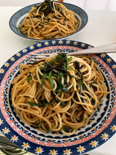 ズボラ飯★塩昆布★大葉パスタ-レシピのメイン写真