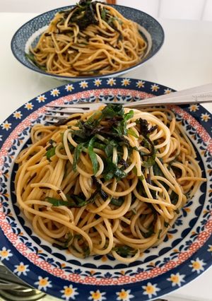 ズボラ飯★塩昆布★大葉パスタ-レシピのメイン写真