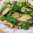 小松菜と鶏もも肉の中華炒め