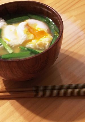 ニラたまのお味噌汁-レシピのメイン写真