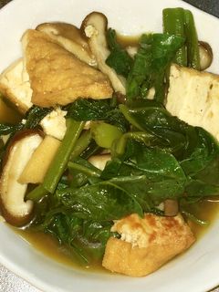 厚揚げとつるむらさきと椎茸のポン酢煮-レシピのメイン写真