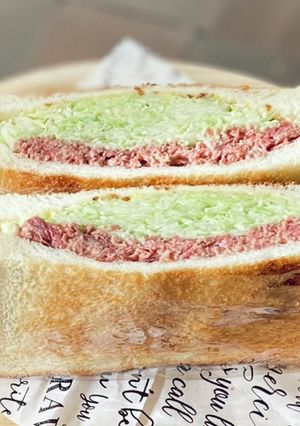 キャベツたっぷり＊コンビーフサンドイッチ-レシピのメイン写真
